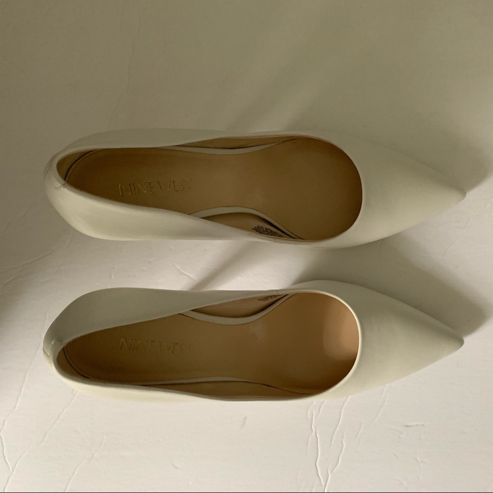 White Nine West Heels